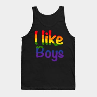 I like boys gay pride Tank Top